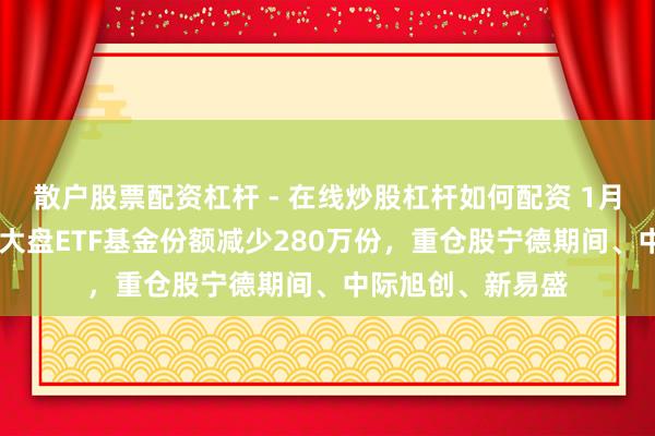 散户股票配资杠杆 - 在线炒股杠杆如何配资 1月29日招商创业板大盘ETF基金份额减少280万份，重仓股宁德期间、中际旭创、新易盛