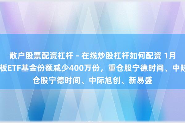 散户股票配资杠杆 - 在线炒股杠杆如何配资 1月29日富国创业板ETF基金份额减少400万份，重仓股宁德时间、中际旭创、新易盛