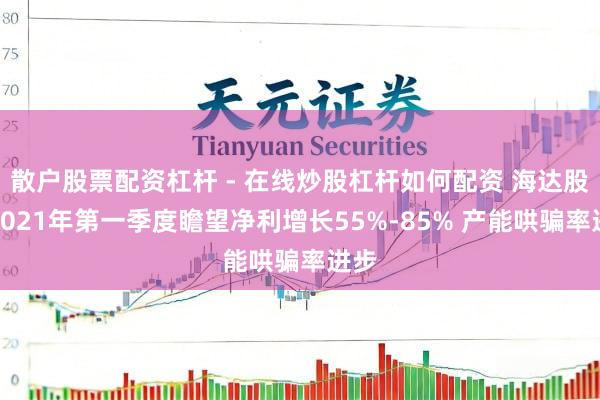散户股票配资杠杆 - 在线炒股杠杆如何配资 海达股份2021年第一季度瞻望净利增长55%-85% 产能哄骗率进步