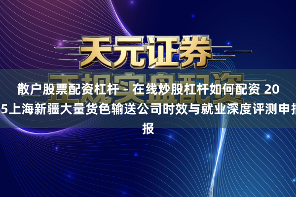 散户股票配资杠杆 - 在线炒股杠杆如何配资 2025上海新疆大量货色输送公司时效与就业深度评测申报