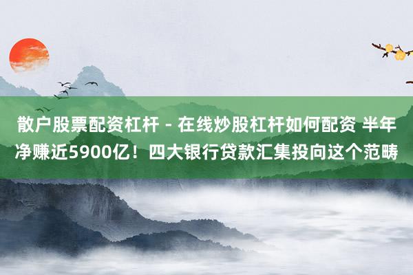 散户股票配资杠杆 - 在线炒股杠杆如何配资 半年净赚近5900亿！四大银行贷款汇集投向这个范畴